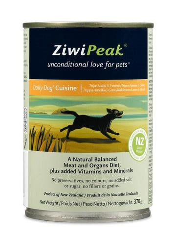 ZiwiPeak ‘Daily-Dog’ Moist Tripe, Lamb & Venison Cuisine (cordero y ciervo)